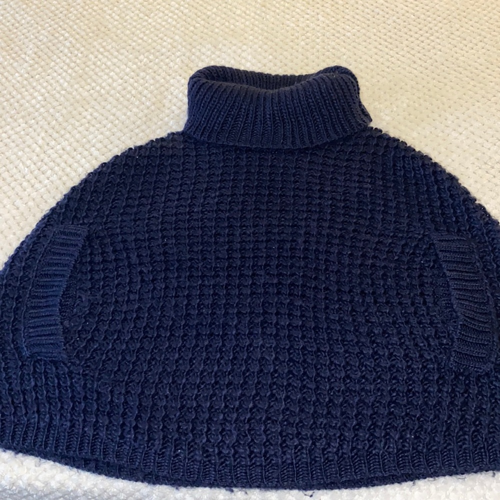 Waffle-knit Sweater Cape